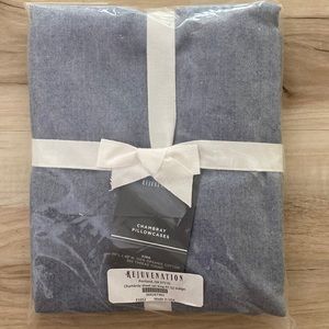 Rejuvenation Chambray Indigo King 2 piece pillowcases